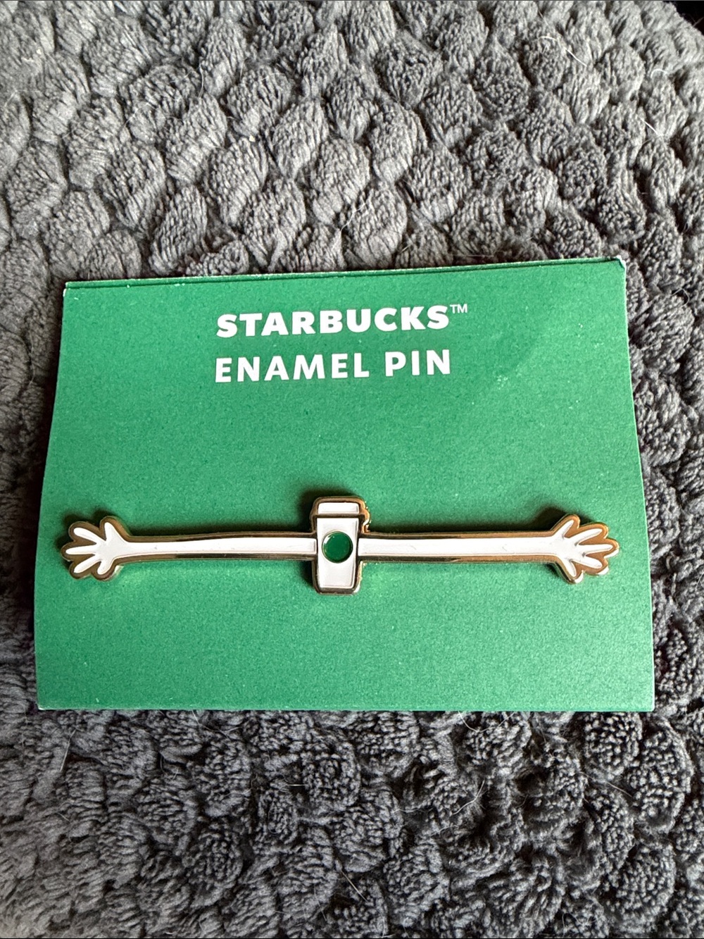 Starbucks White and Gold Enamel Arms Pin *all 8 available for $25*